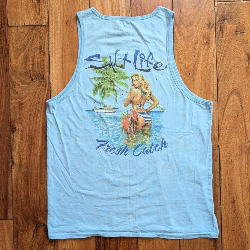 Salt Life Fresh Catch Vintage Tank Top (XL)